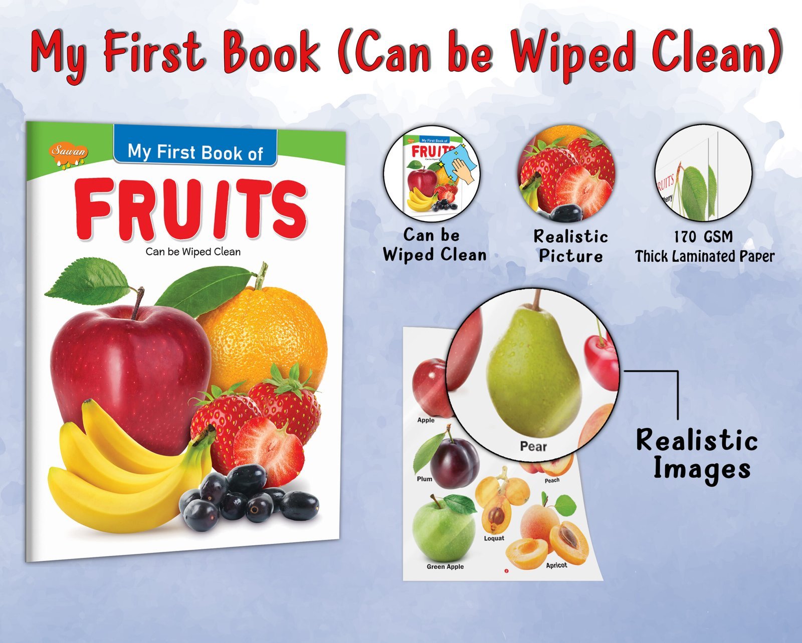 My First Book of Fruits | My First Book (Can be Wiped Clean) - Image 5