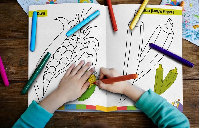 Vegetables Colouring Book | Colouring Books For Chidren | Kids Colouring Book - Image 12