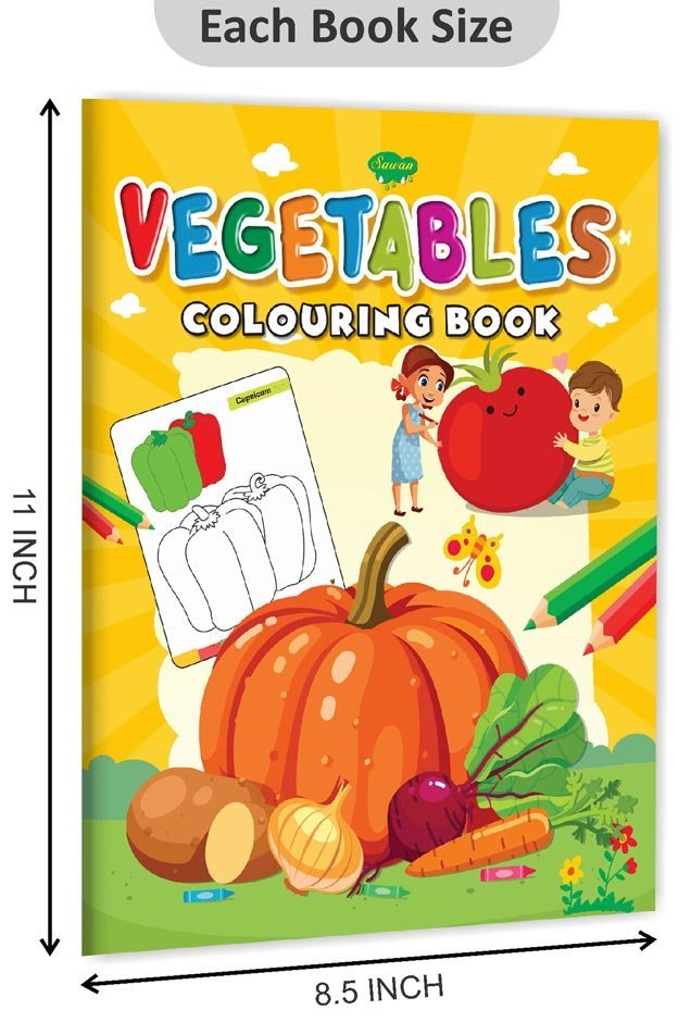 Vegetables Colouring Book | Colouring Books For Chidren | Kids Colouring Book - Image 2