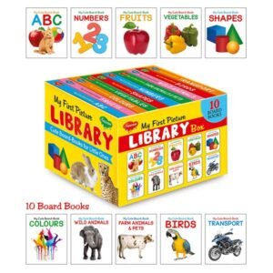 My First Picture Library Box Of 10 Board Books (Pre-School Books)Gift Set For Kids