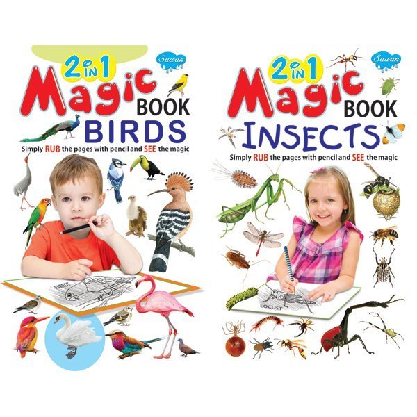 2 in 1 Magic Book Birds-Insects