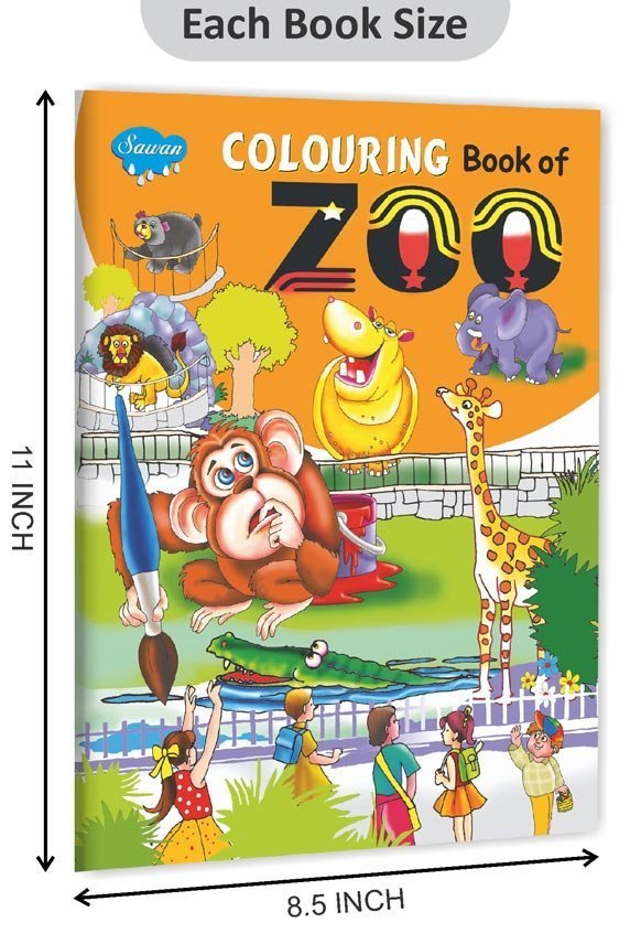Colouring Book of Zoo | Colouring Books For Children | Kids Colouring Book - Image 2