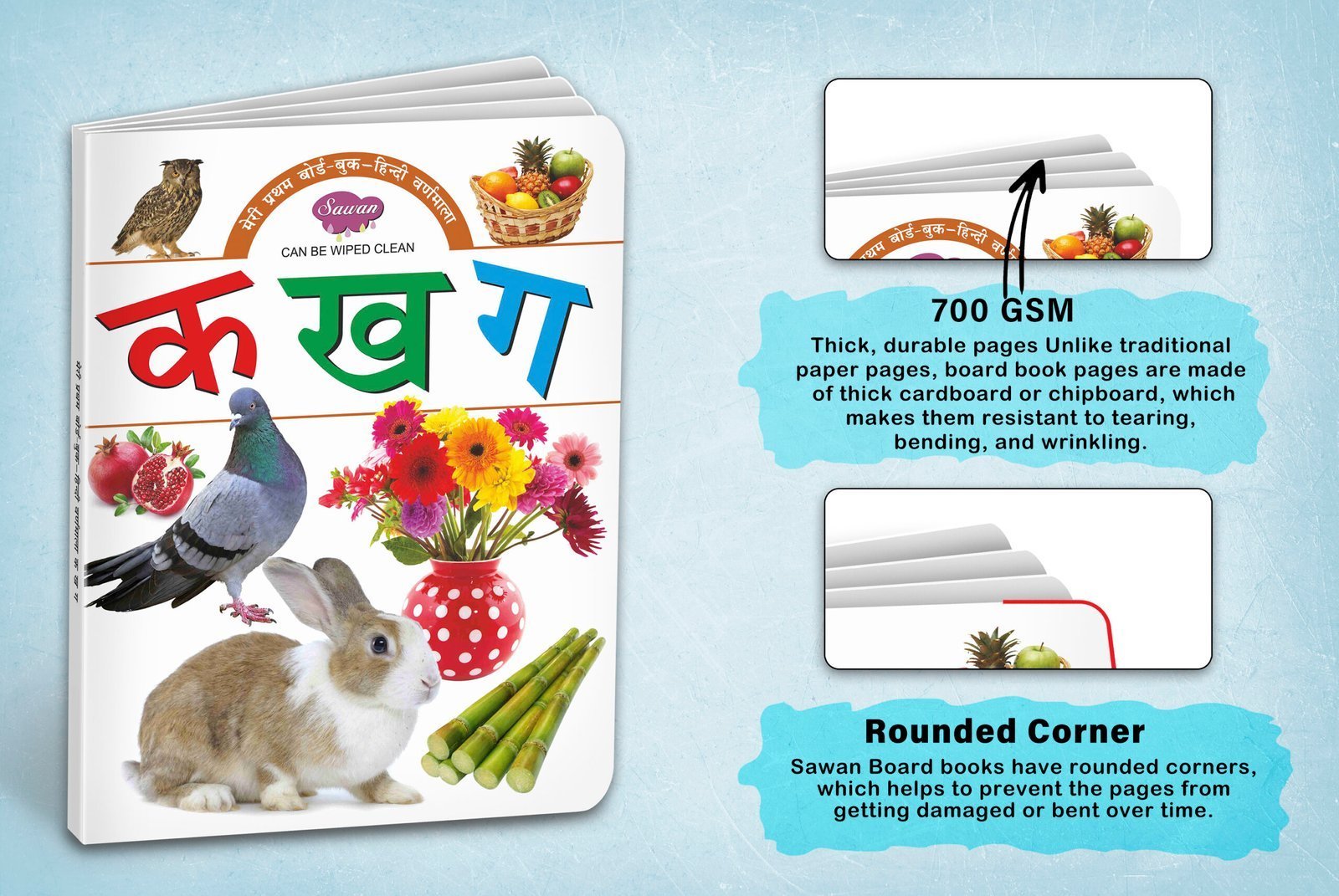Big Board Book Hindi Varnamala Ka Kha Ga | My First Board Book | Early Learning Picture Book - Image 4