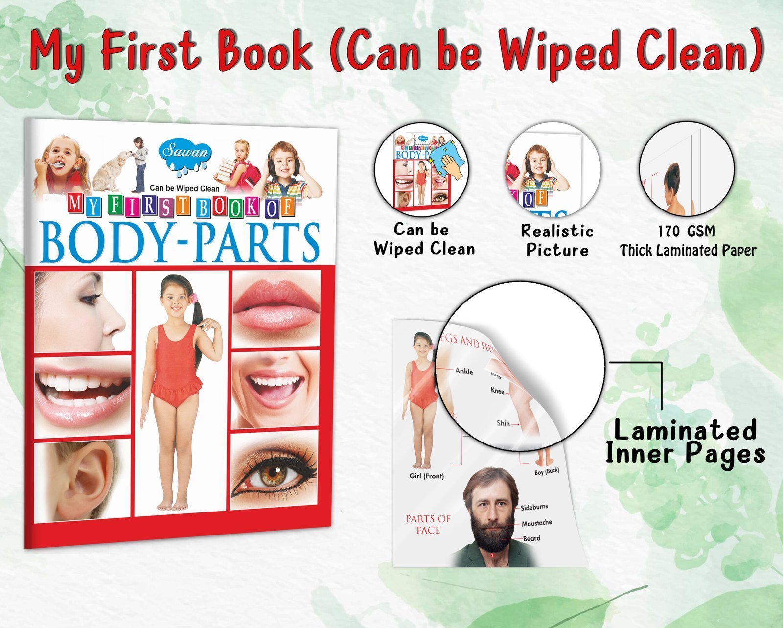 My First Book of Body Parts | My First Book (Can be Wiped Clean) - Image 4