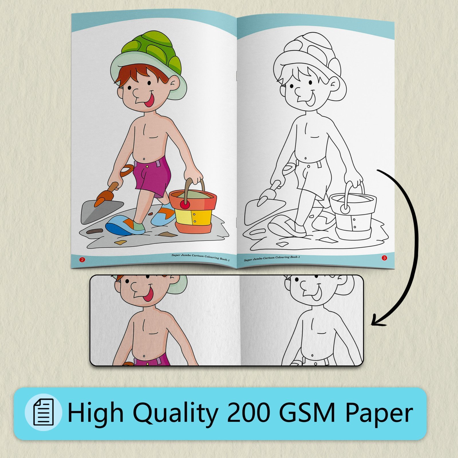 Super Jumbo Cartoon Colouring Book-1 | Super Jumbo Colouring Book - Image 4
