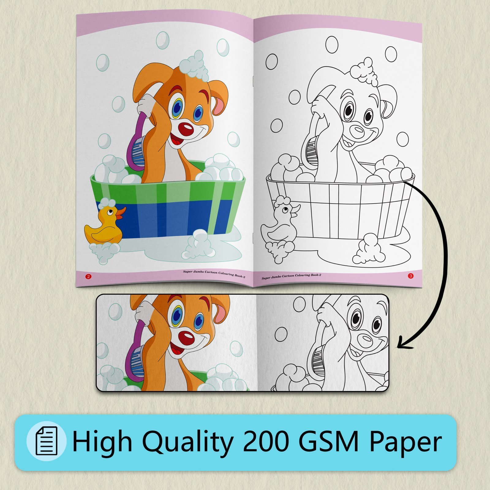 Super Jumbo Cartoon Colouring Book-2 | Super Jumbo Colouring Book - Image 4
