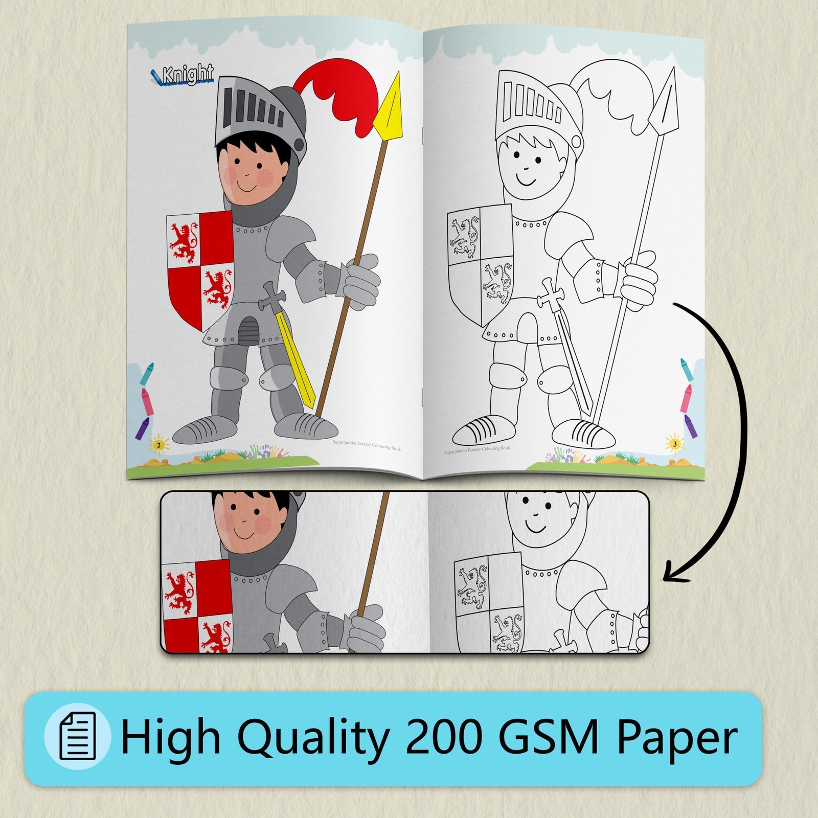 Super Jumbo Fantasy Colouring Book | Super Jumbo Colouring Book - Image 4