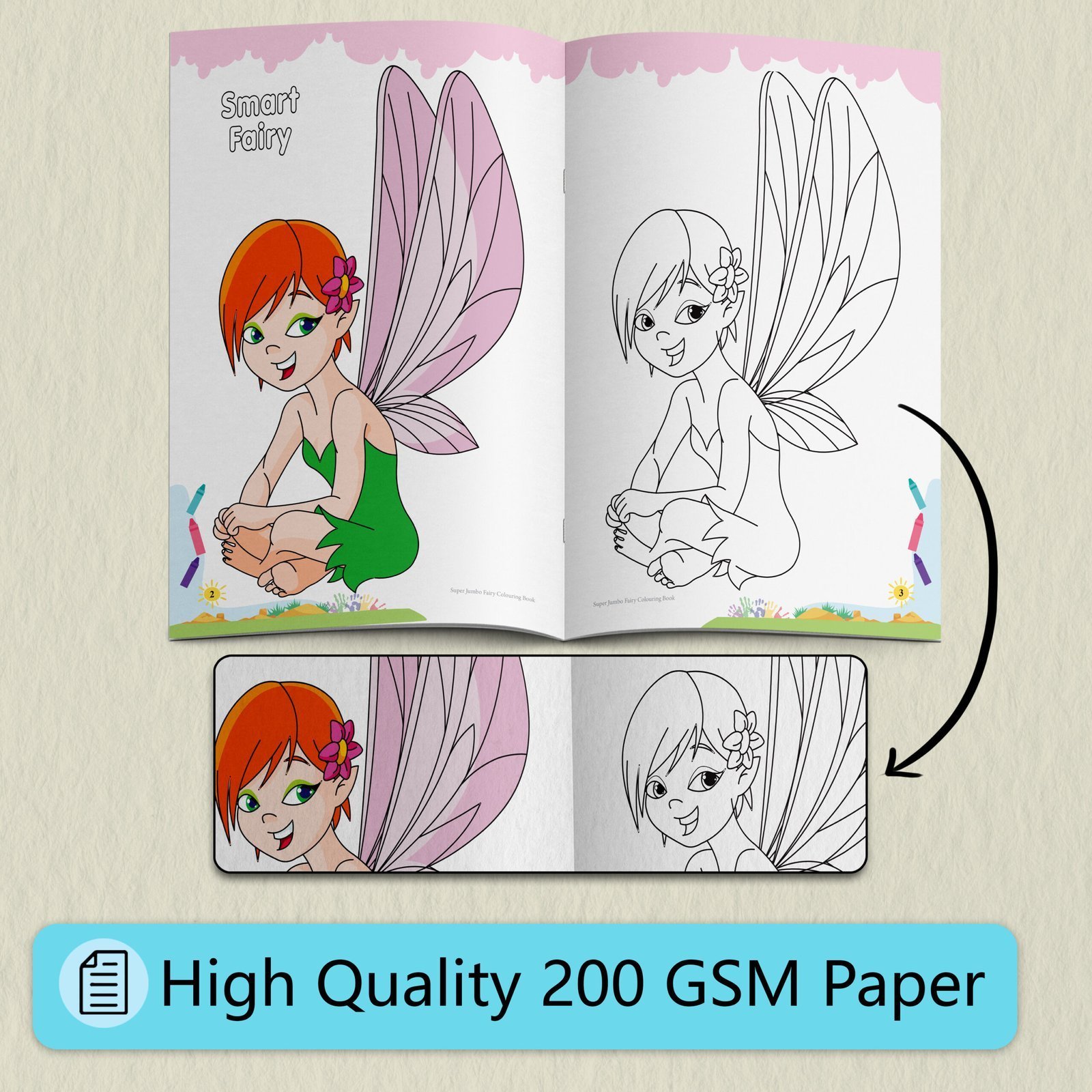 Super Jumbo Fairy Colouring Book | Super Jumbo Colouring Book - Image 4