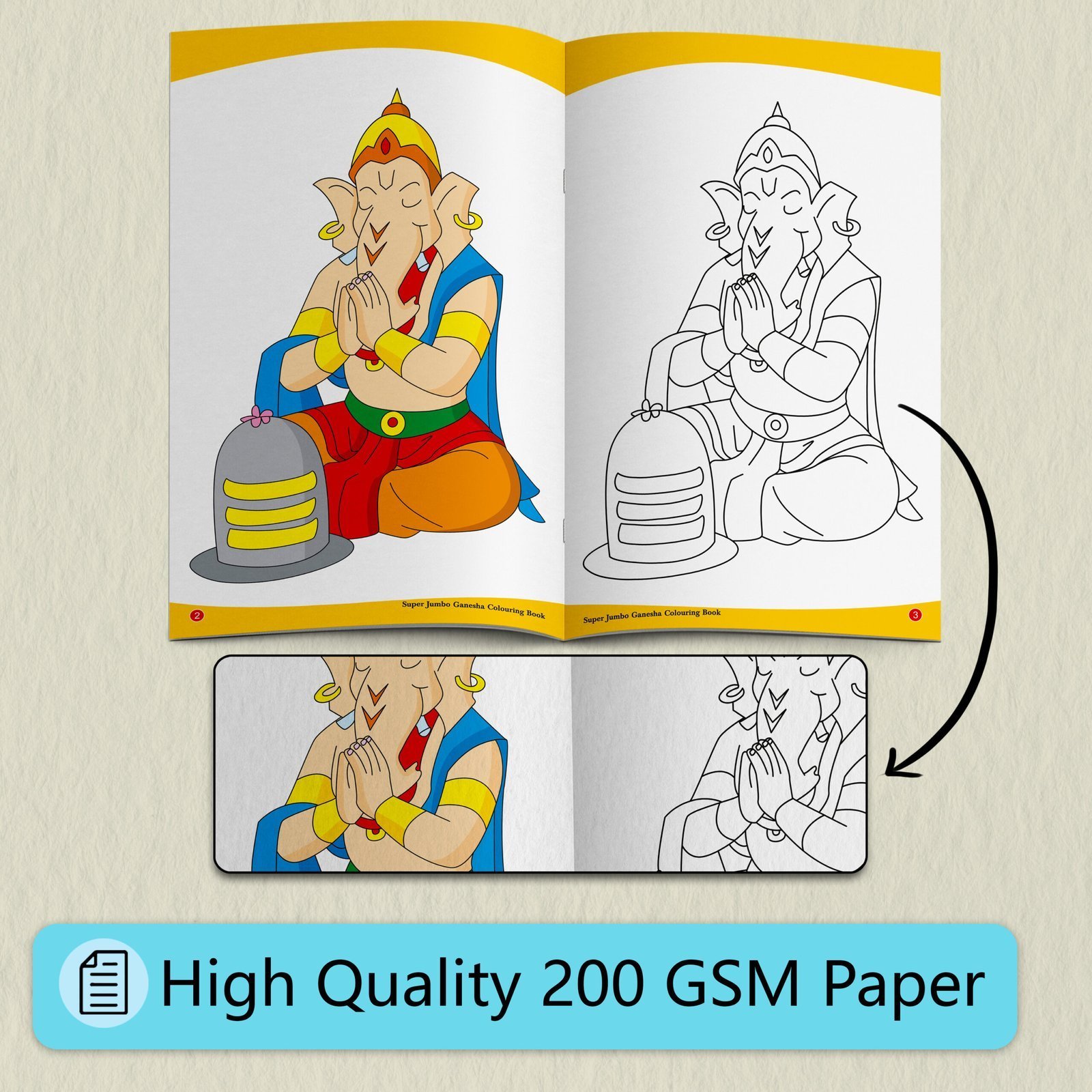 Super Jumbo Ganesha Colouring Book | Super Jumbo Colouring Book - Image 3