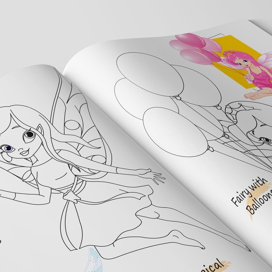 Colouring Book of Fairies | Colouring Books For Children | Kids Colouring Book - Image 5
