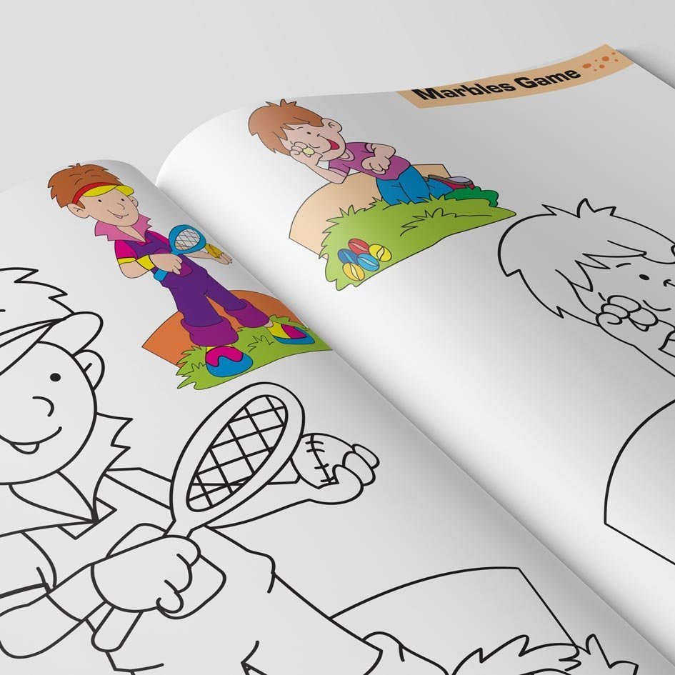 Colouring Book of Games & Sports | Colouring Boos For Children | Kids Colouring Book - Image 5