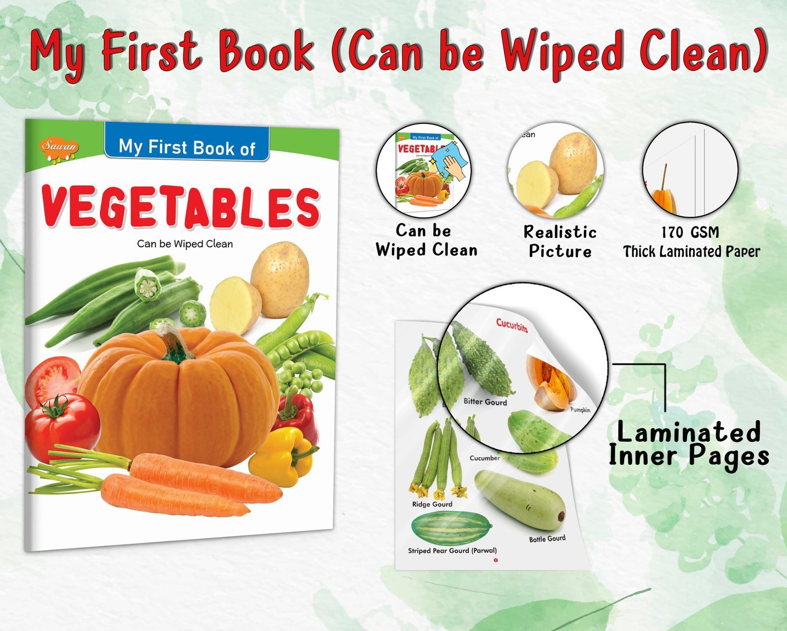 My First Book of Vegetables | My First Book (Can be Wiped Clean) - Image 4