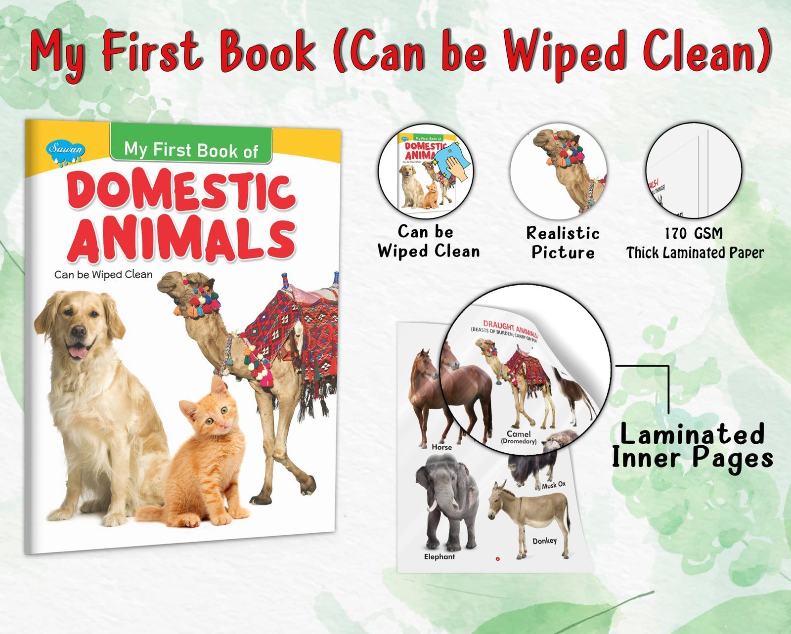My First Book of Domestic Animals | My First Book (Can be Wiped Clean) - Image 4