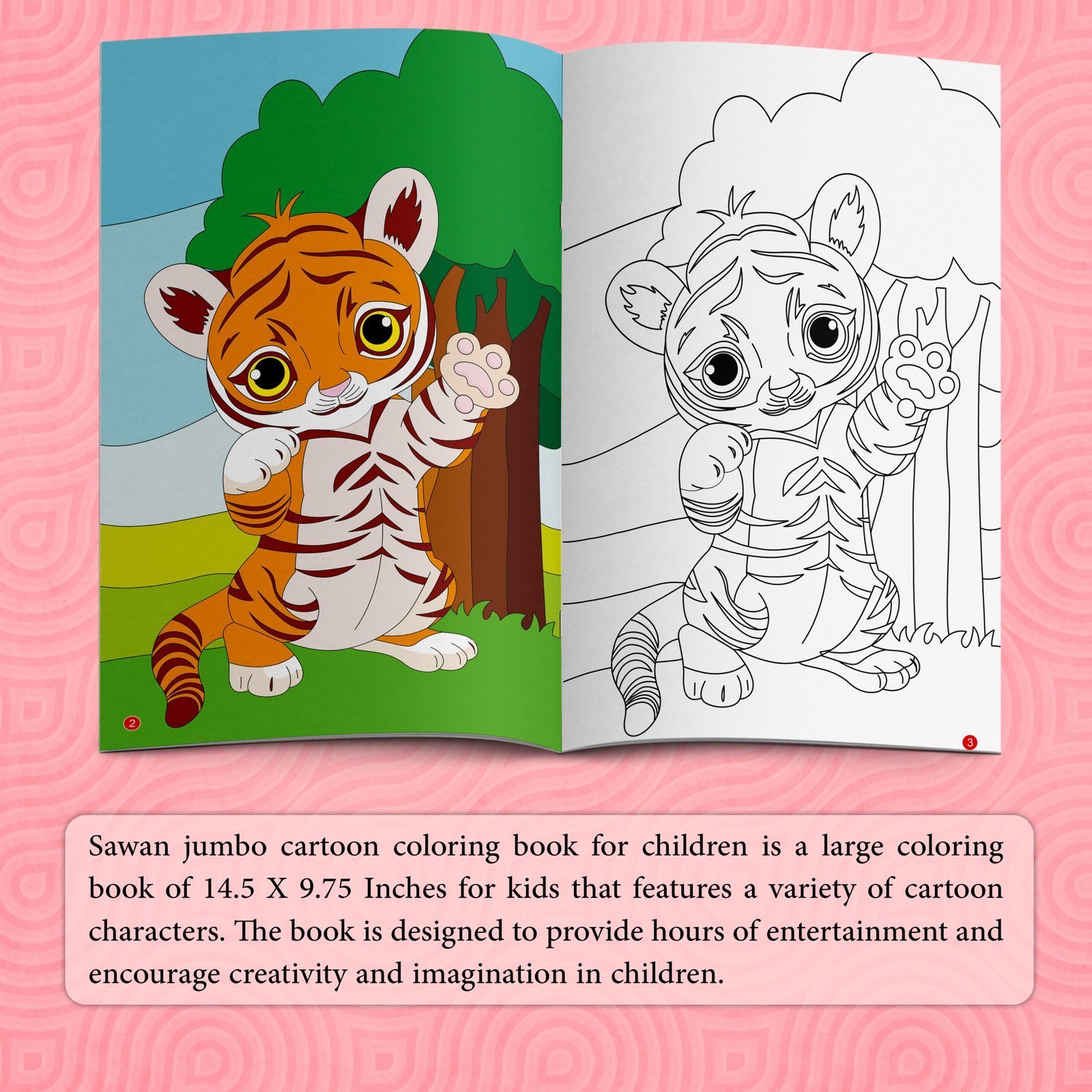 Super Jumbo Jungle Colouring Book | Super Jumbo Colouring Book - Image 3