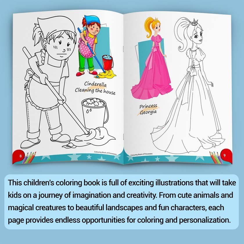 Colouring Book of Princesses | Colouring Books For Children | Kids Colouring Book - Image 9
