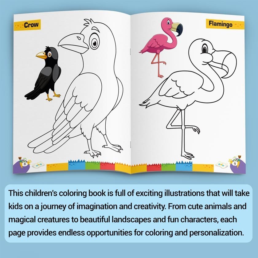Birds Colouring Book | Colouring Books For Children | Kids Colouring Book - Image 9