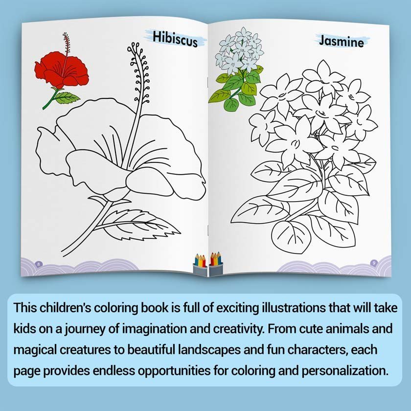 Flowers Colouring Book | Colouring Books For Children | Kids Colouring Book - Image 9