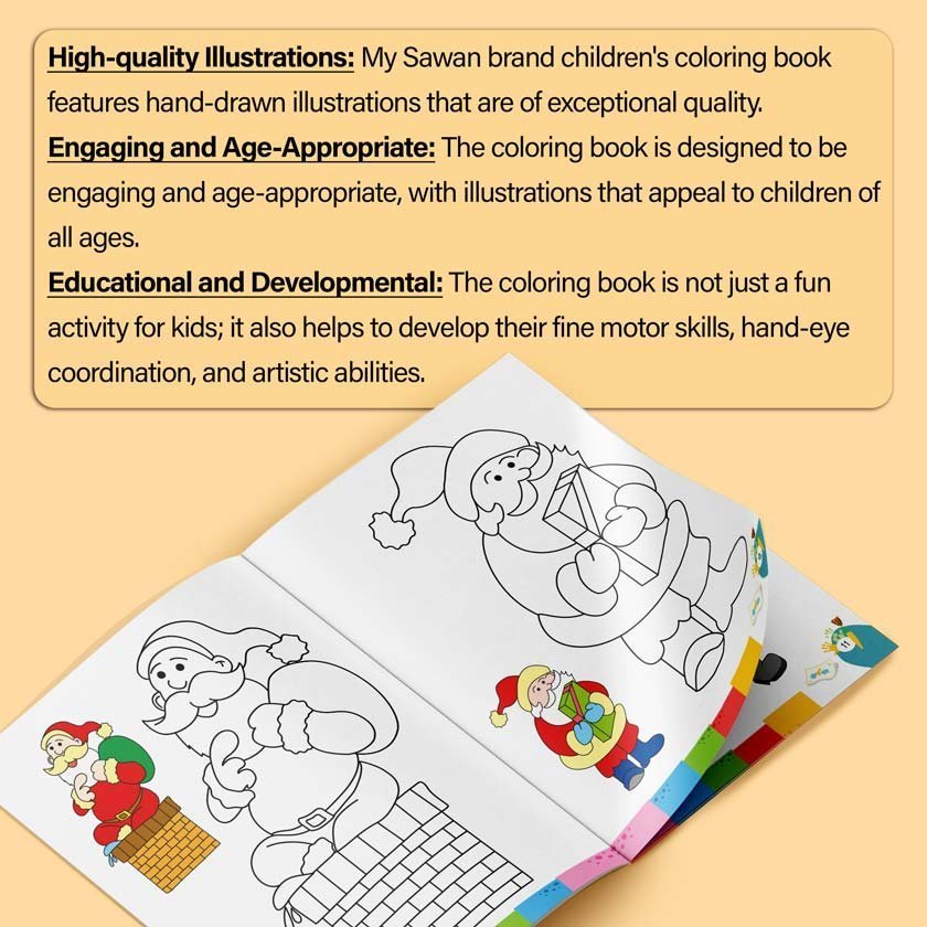 Colouring Book of Santa Claus | Colouring Books For Children | Kids Colouring Book - Image 12