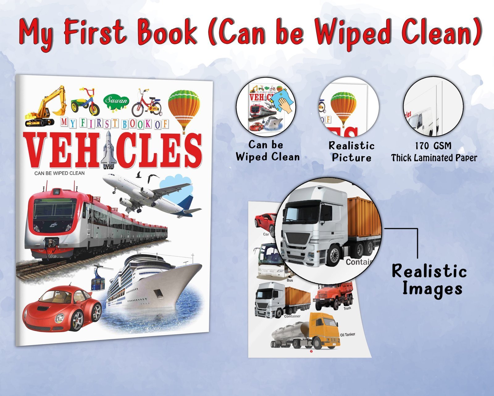 My First Book of Vehicles | My First Book (Can be Wiped Clean) - Image 5
