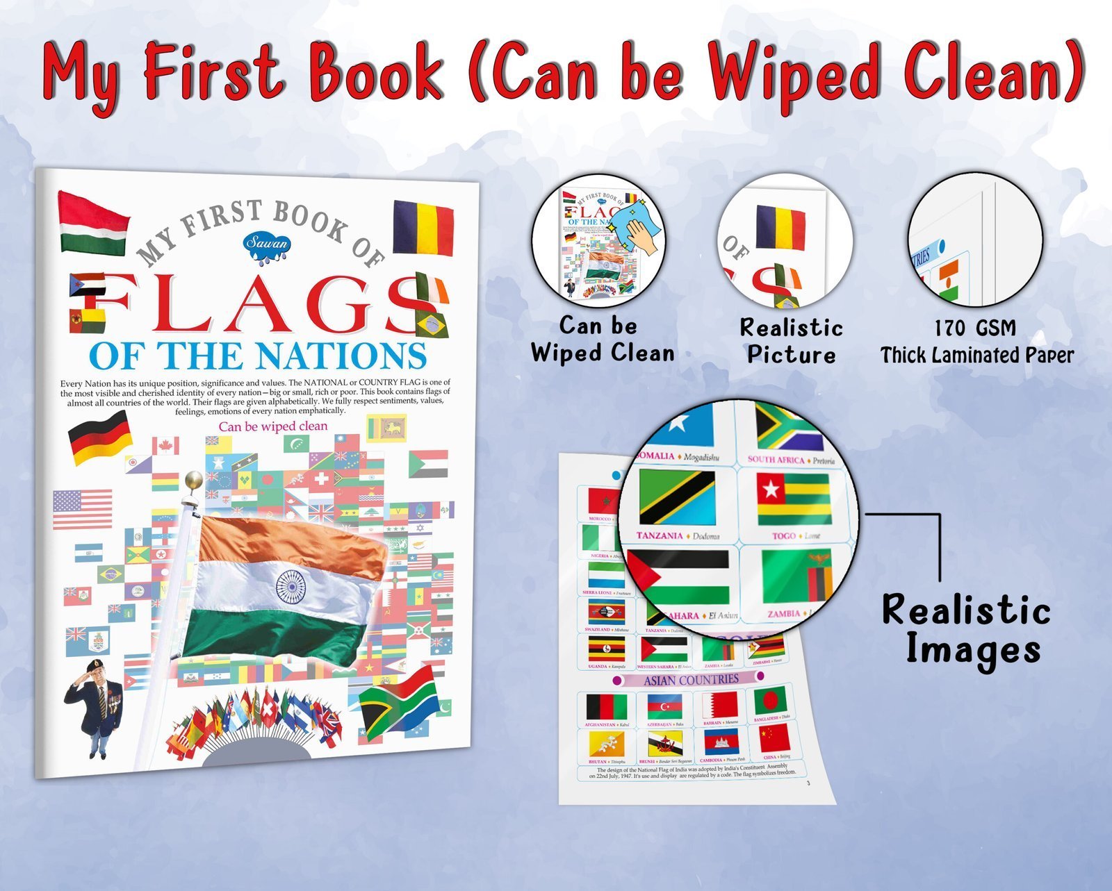 My First Book of Flags of the Nations | My First Book (Can be Wiped Clean) - Image 5