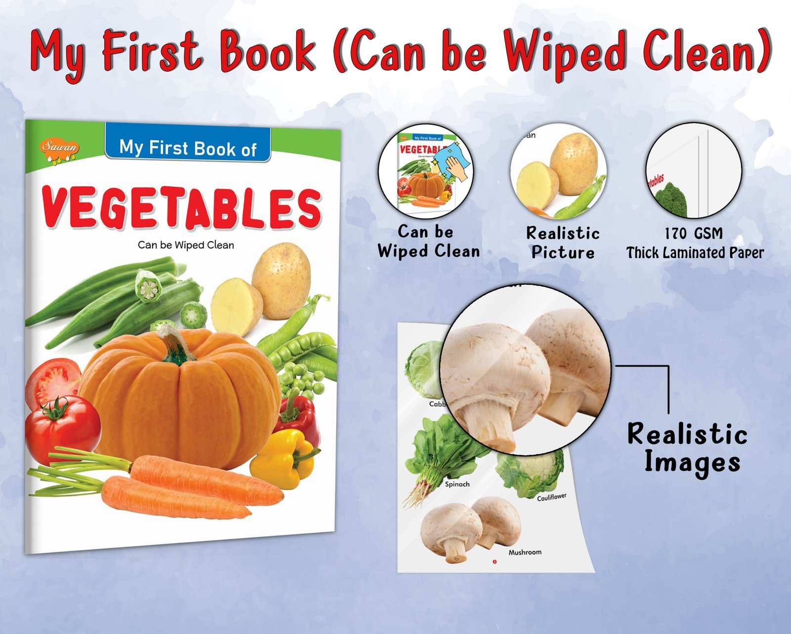 My First Book of Vegetables | My First Book (Can be Wiped Clean) - Image 5