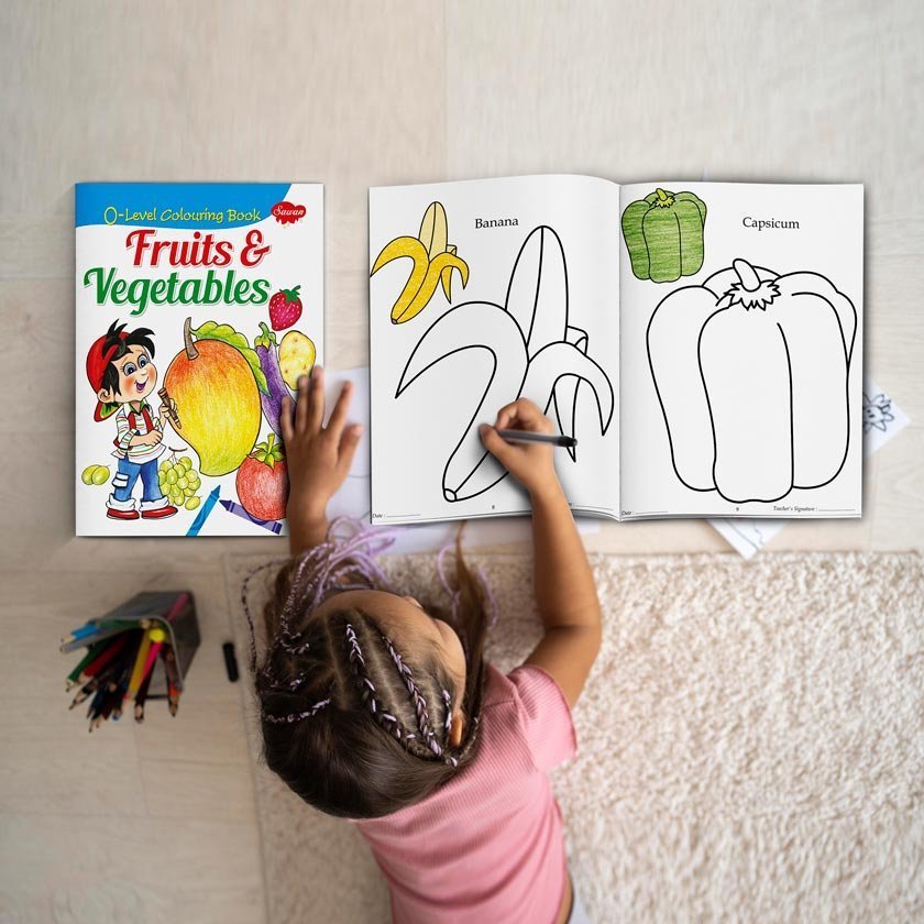 Fruits & Vegetables | '0' Level Colouring Books | Kids Colouring Books - Image 9