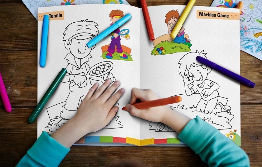 Colouring Book of Games & Sports | Colouring Boos For Children | Kids Colouring Book - Image 7