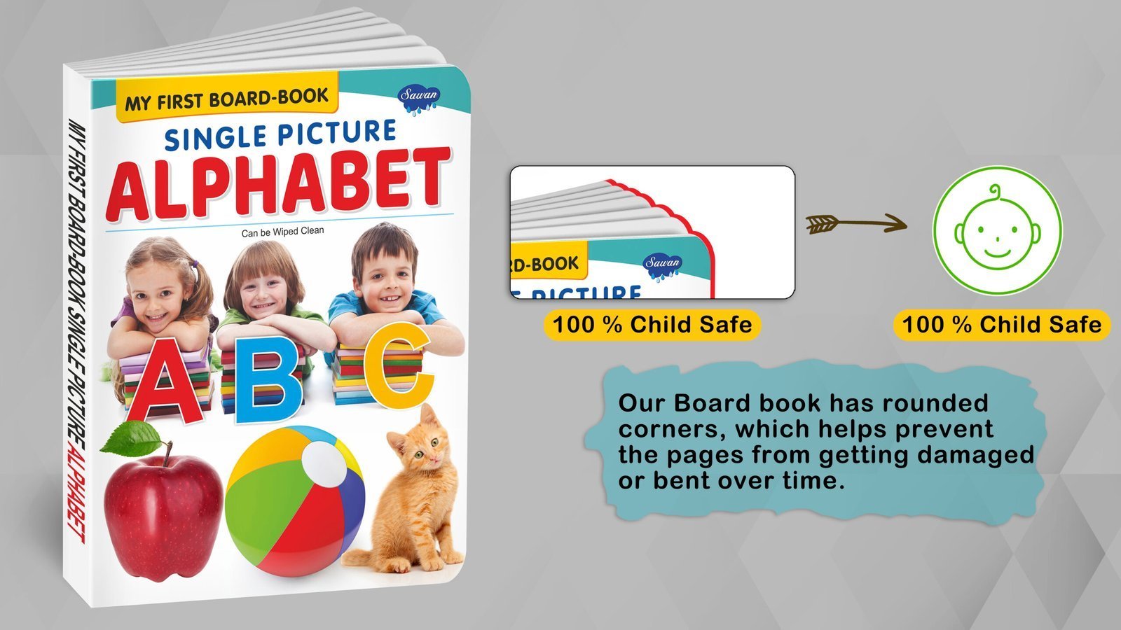 Single Pictures : Alphabet | My First Board-Book | Early Learning Picture Book - Image 3