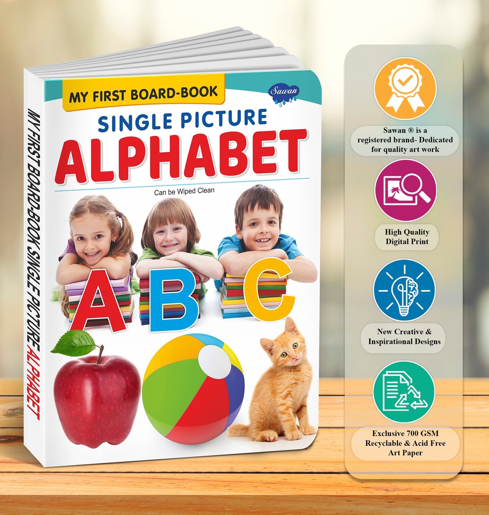 Single Pictures : Alphabet | My First Board-Book | Early Learning Picture Book - Image 7
