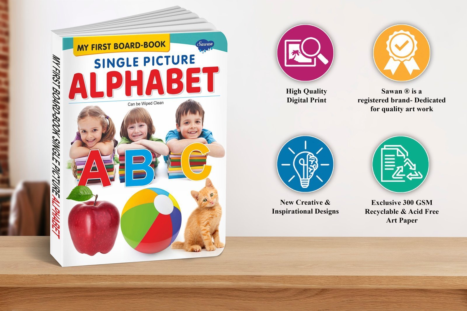 Single Pictures : Alphabet | My First Board-Book | Early Learning Picture Book - Image 5