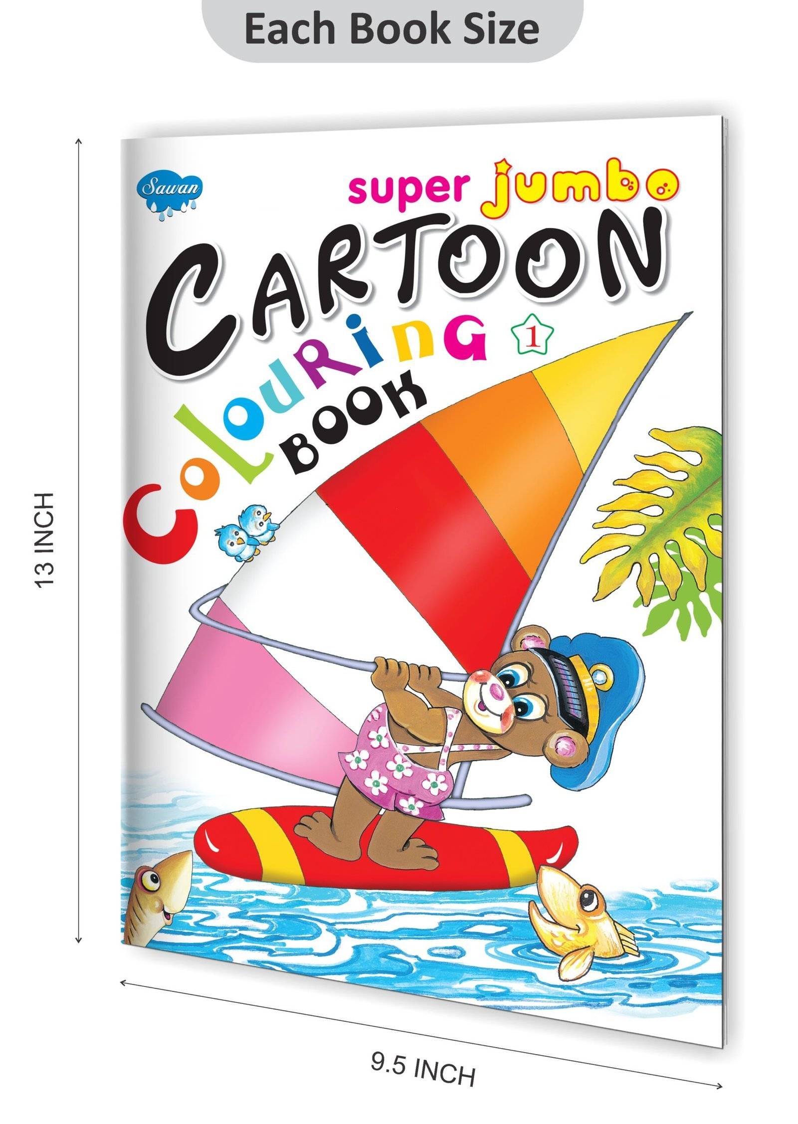 Super Jumbo Cartoon Colouring Book-1 | Super Jumbo Colouring Book - Image 2