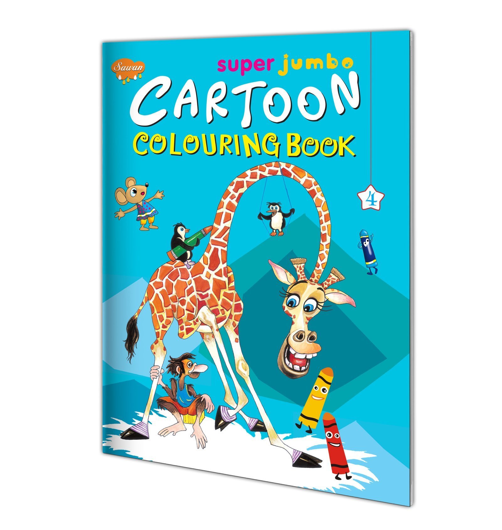 Super Jumbo Cartoon Colouring Book-4 | Super Jumbo Colouring Book