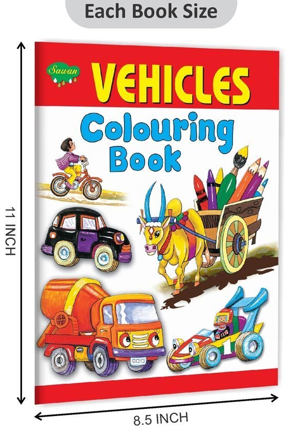 Vehicles Colouring Book | Colouring Books For children | Kids Colouring Book - Image 2