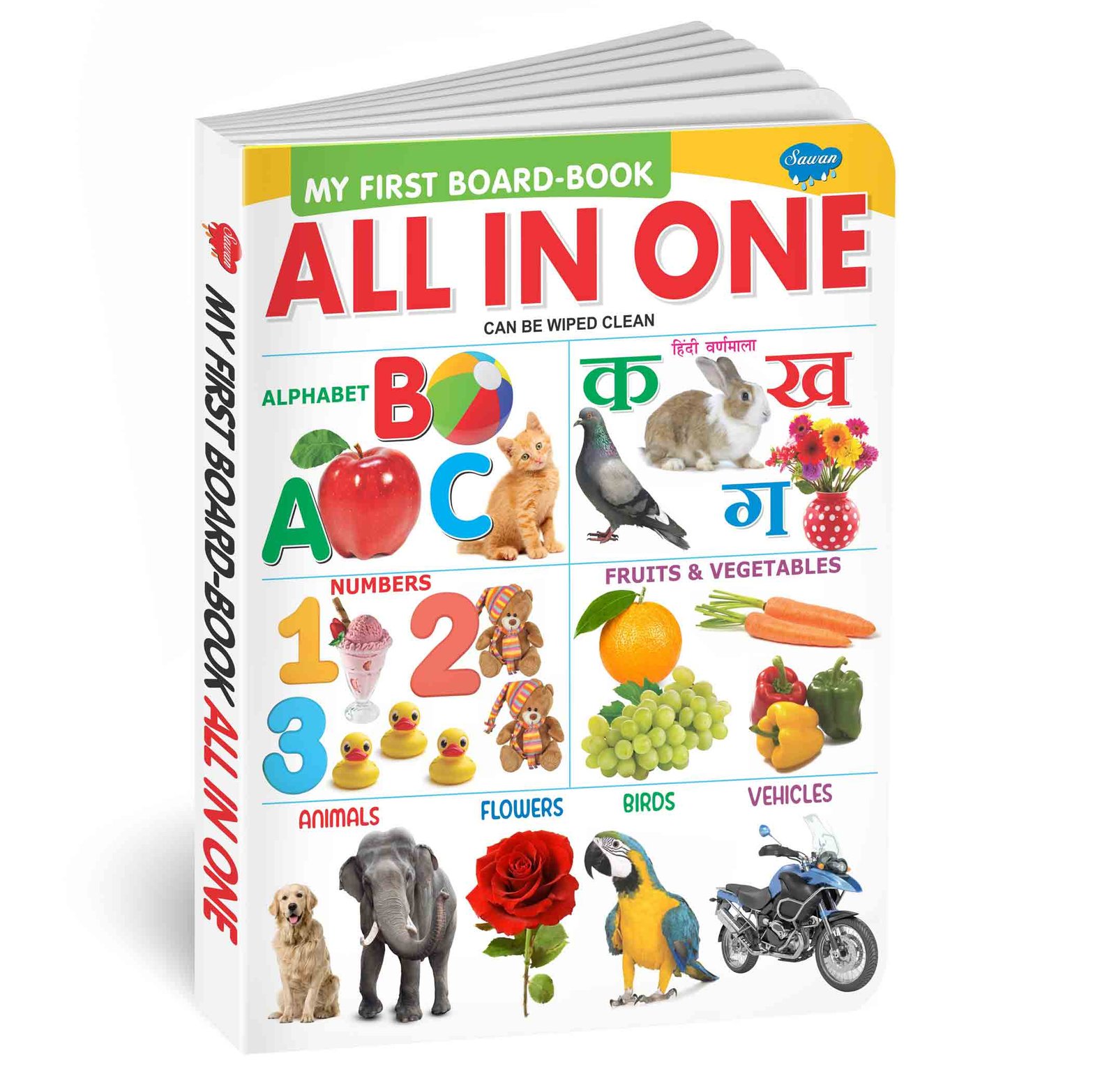 All-in-One English Book English Alphabet Guide Kids English Learning Book English Basics for Children Early English Learning English Words for Kids
