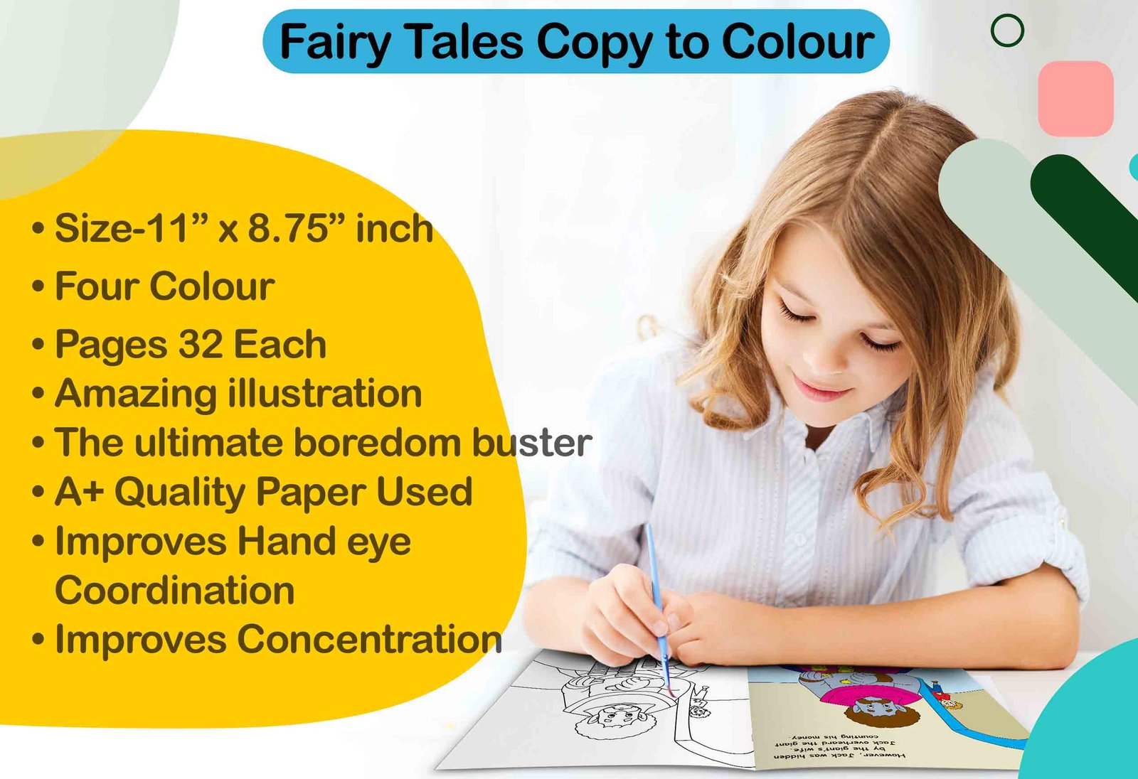 Fairy Tales Copy to Colour: Jack and the Beanstalk - Image 4