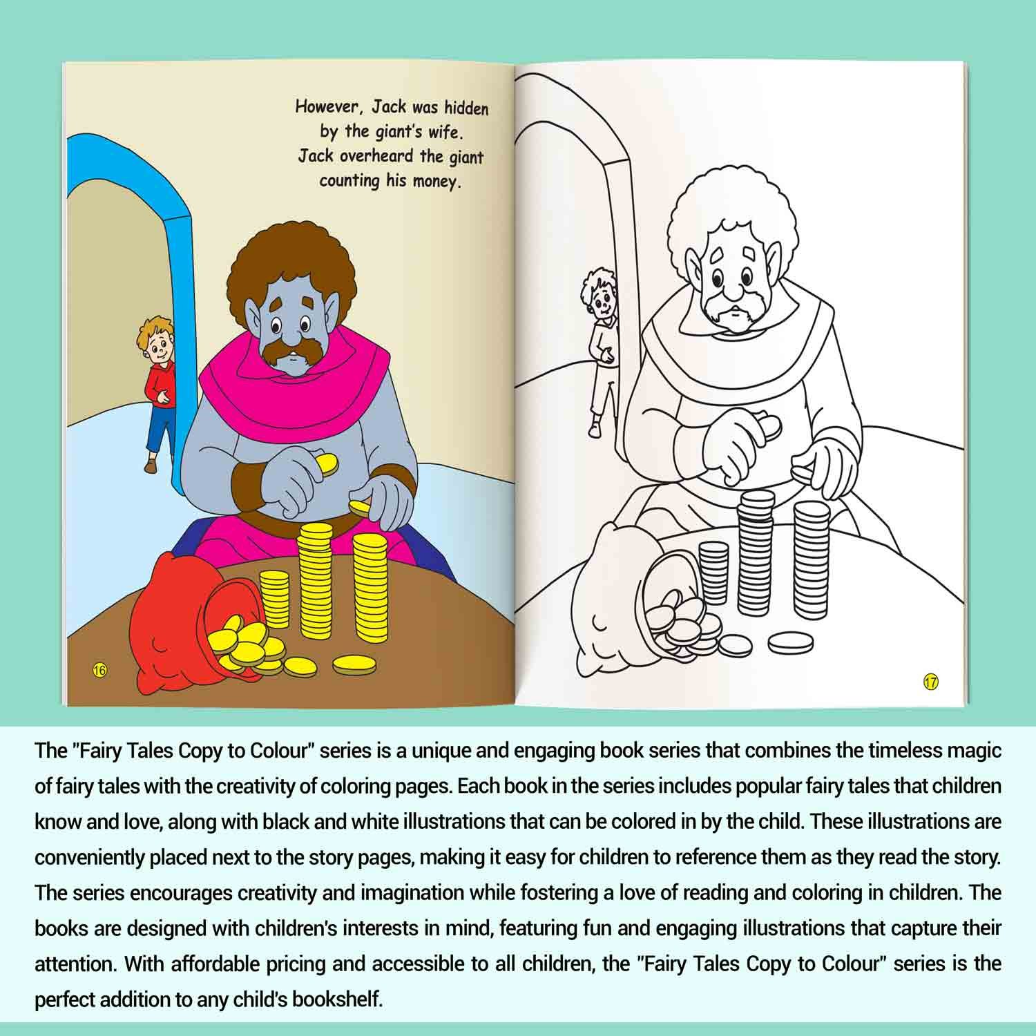 Fairy Tales Copy to Colour: Jack and the Beanstalk - Image 5