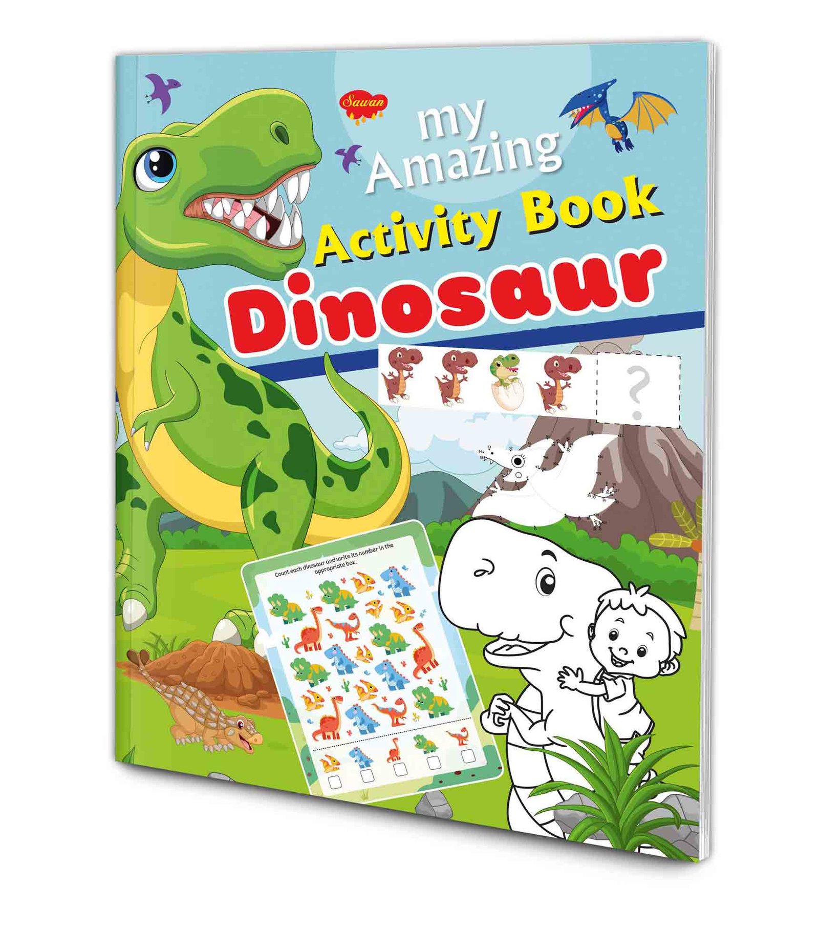 Dinosaur Activity Book Dinosaur Games for Kids Dinosaur Puzzle Book Dinosaur Adventure Book .Dino Activities for Kids