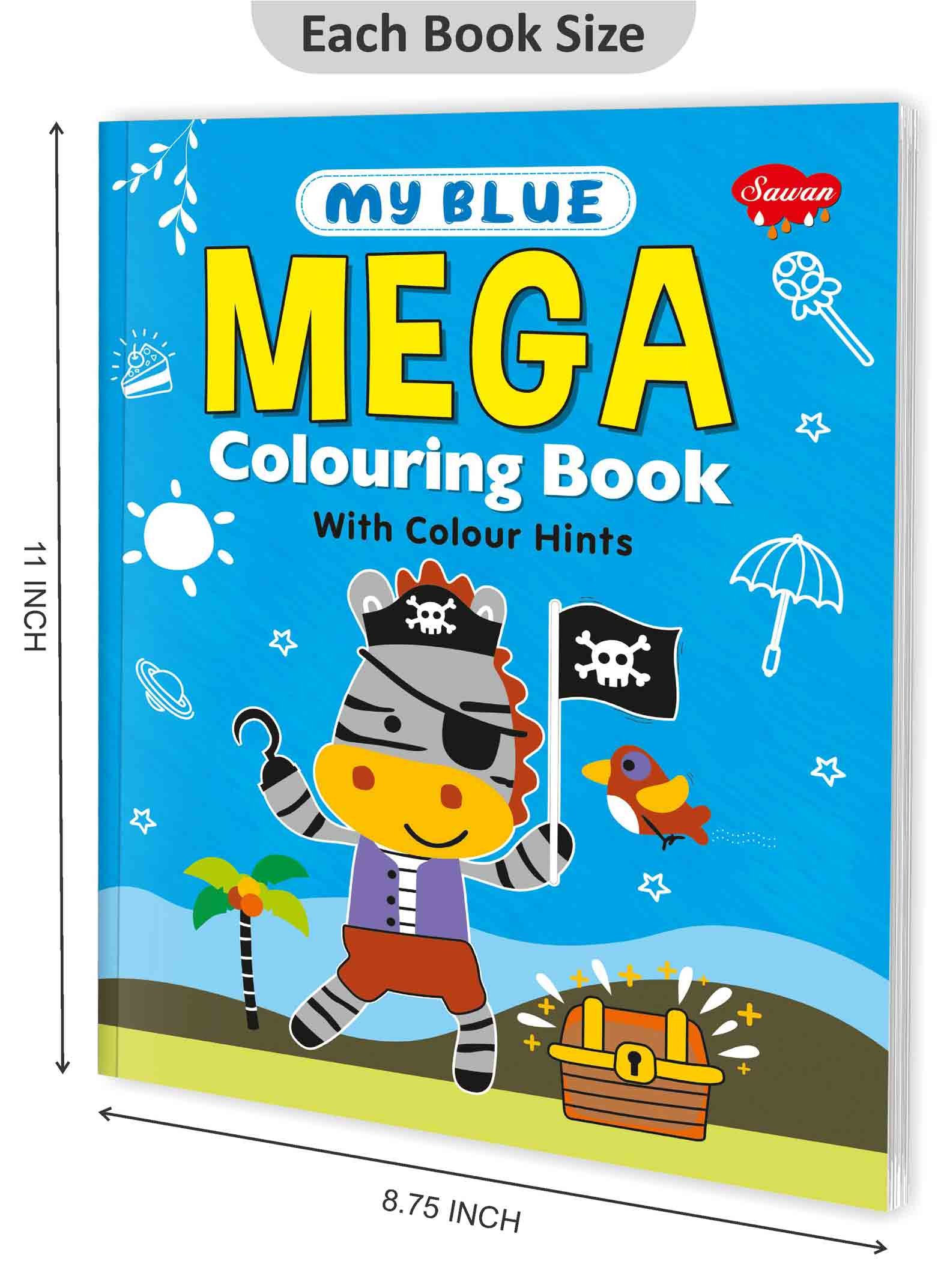 My Blue Mega Colouring Book - Image 2