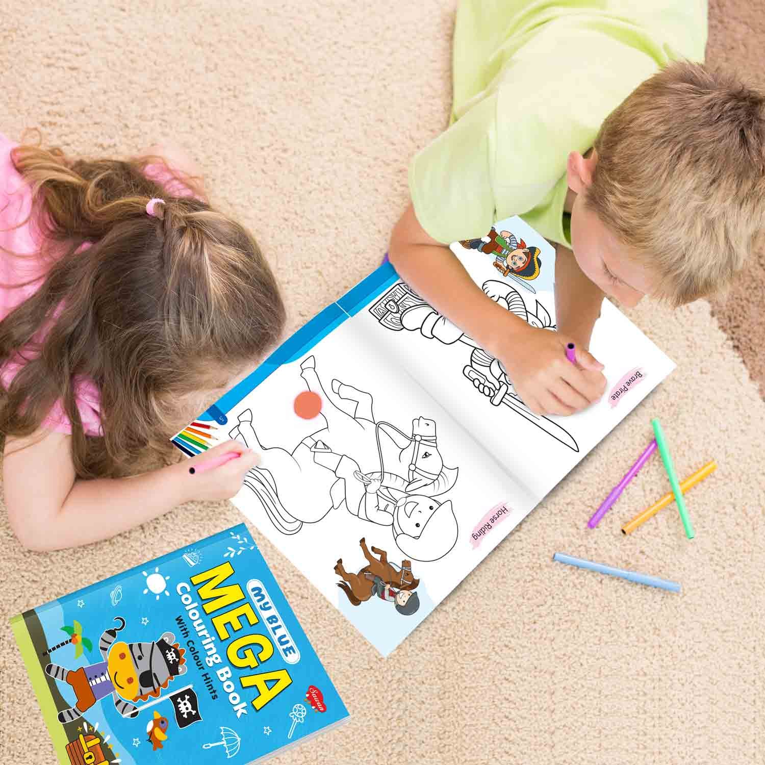 My Blue Mega Colouring Book - Image 5