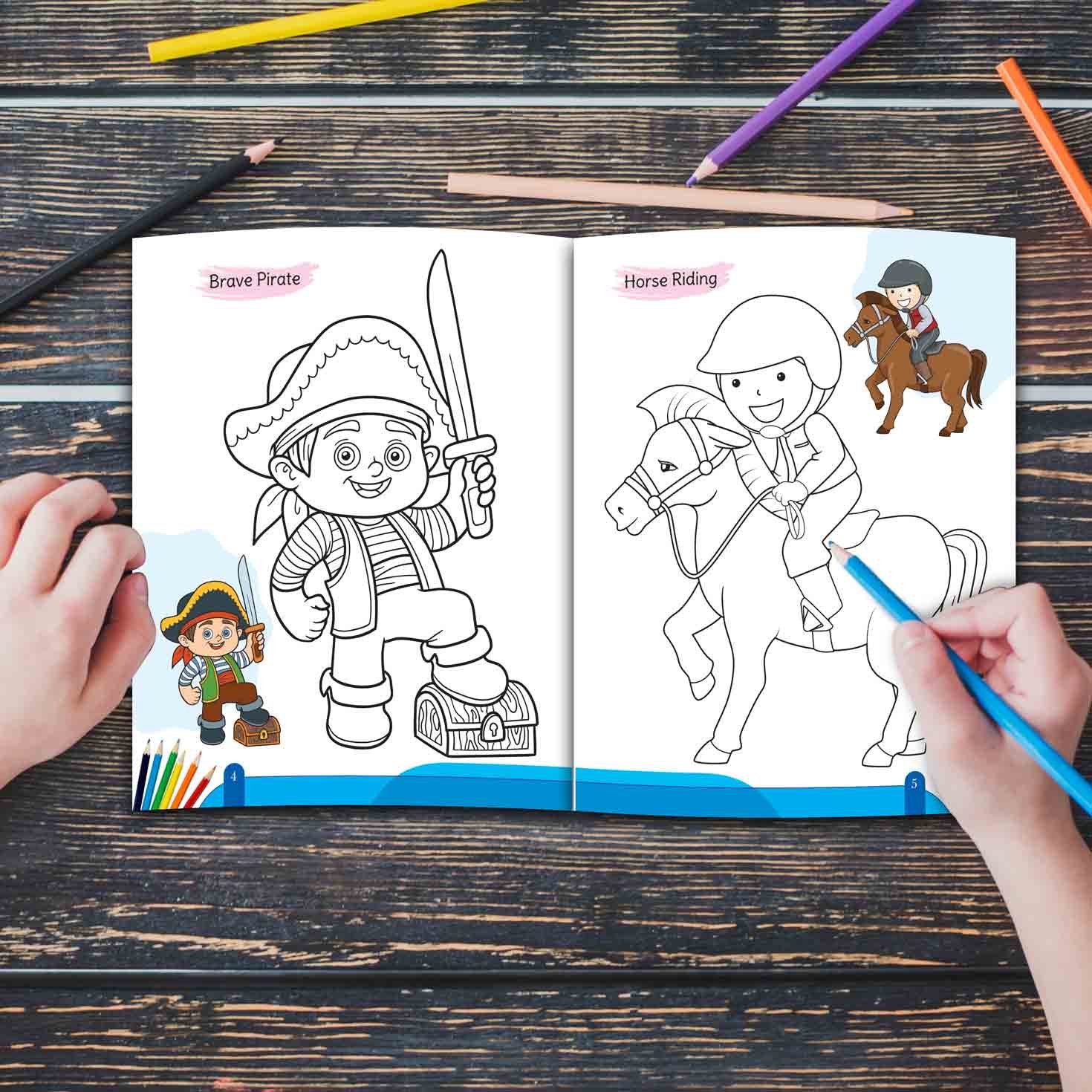 My Blue Mega Colouring Book - Image 6