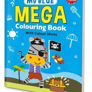 Blue Mega Colouring Book Colouring Pages for Kids Kids Colouring Activities Fun Art for Kids Colouring Book for Children Creative Drawing Book