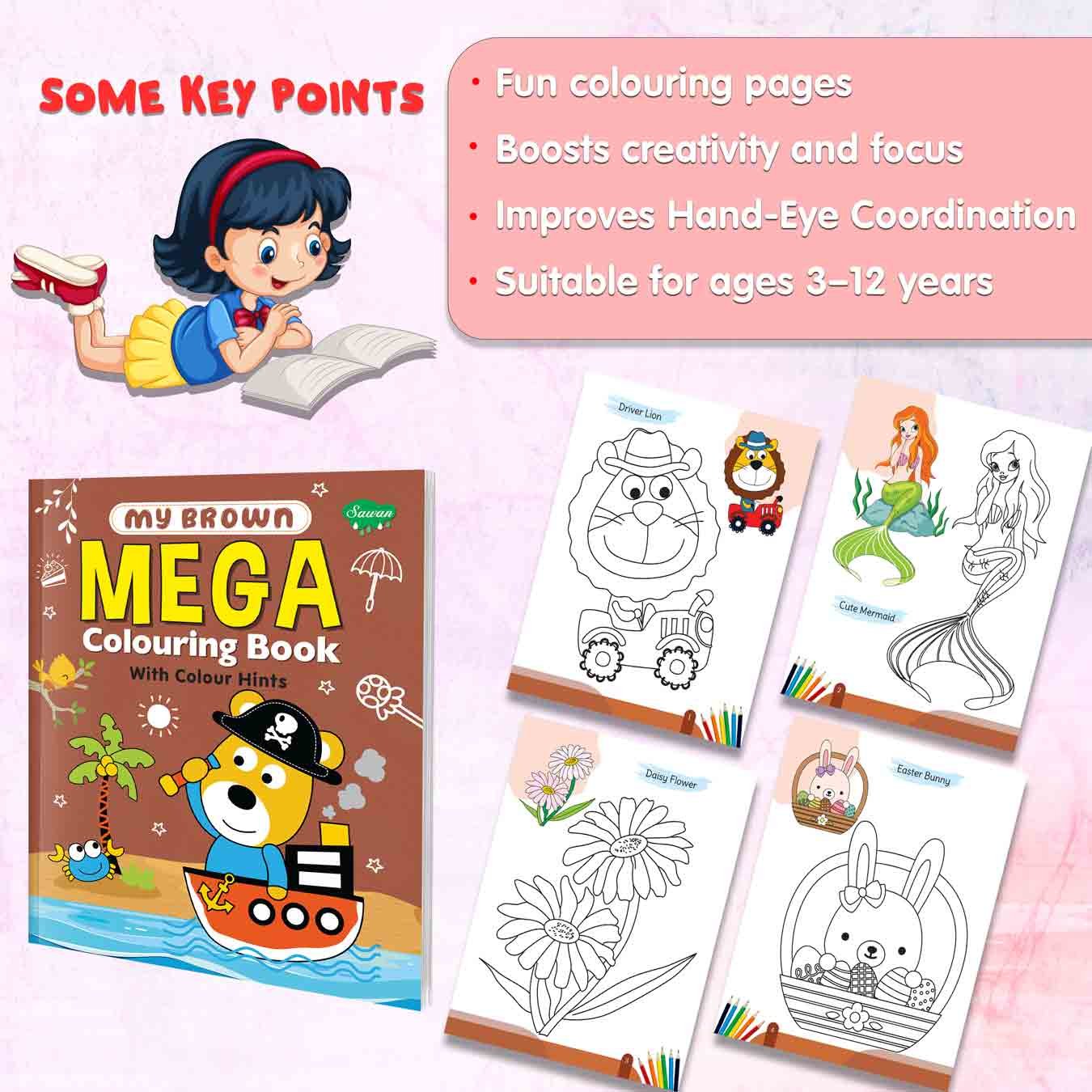 My Brown Mega Colouring Book - Image 2
