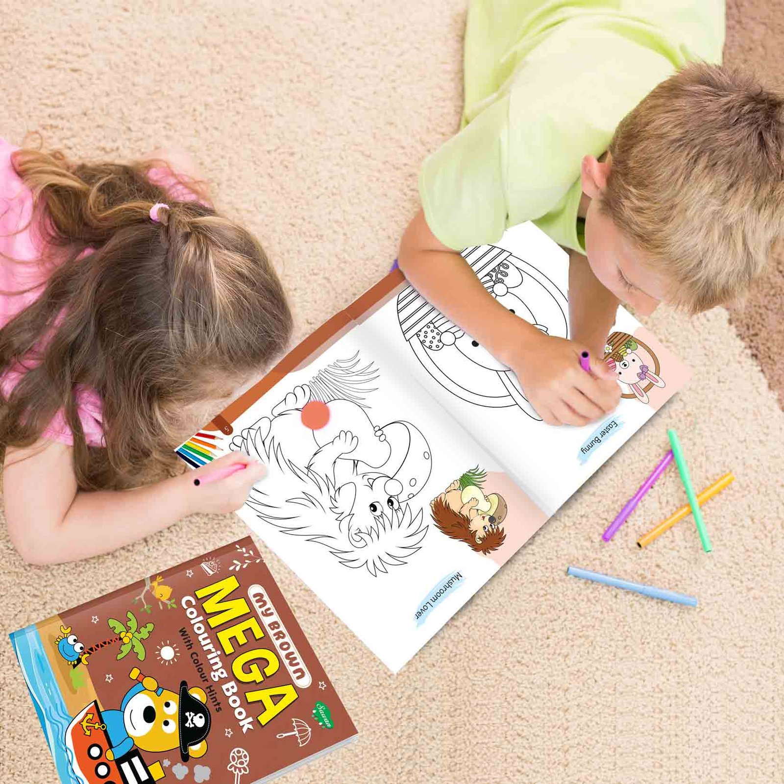 My Brown Mega Colouring Book - Image 4