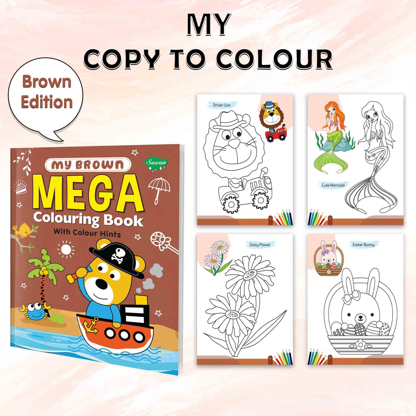 My Brown Mega Colouring Book - Image 5