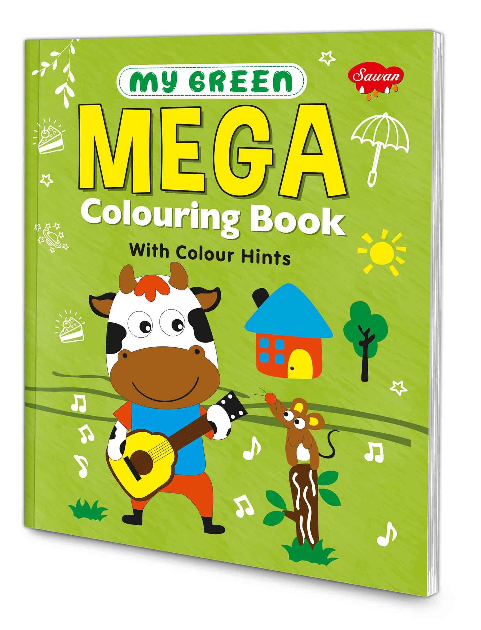 Green Mega Colouring Book Colouring Pages for Kids Creative Colouring Book Kids Colouring Activitiesc Fun Art for Kids Colouring Book for Children