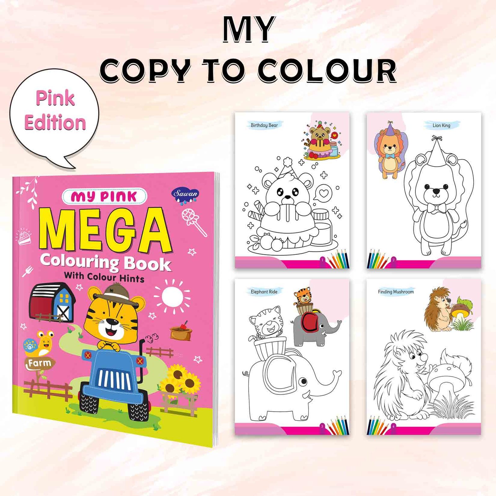 My Pink Mega Colouring Book - Image 6